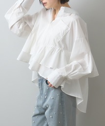 each（イーチ）の「バックヨーク切替フリルブラウス（シャツ/ブラウス）」
