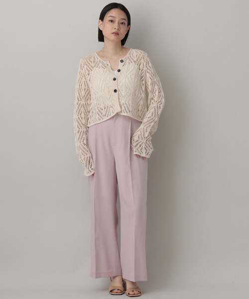 A part by（アパートバイ）の「リネンコンスカシアミカーディガン（カーディガン/ボレロ・レディース・ベージュ系その他/ブラック/アイボリー・FREE）」の17枚目の写真