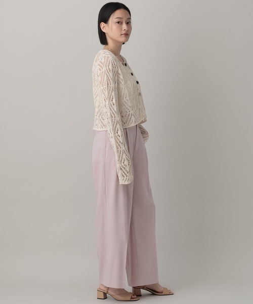 A part by（アパートバイ）の「リネンコンスカシアミカーディガン（カーディガン/ボレロ・レディース・ベージュ系その他/ブラック/アイボリー・FREE）」の18枚目の写真