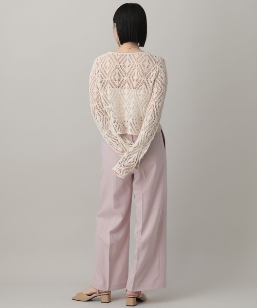 A part by（アパートバイ）の「リネンコンスカシアミカーディガン（カーディガン/ボレロ・レディース・ベージュ系その他/ブラック/アイボリー・FREE）」の19枚目の写真