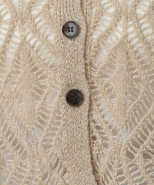 A part by（アパートバイ）の「リネンコンスカシアミカーディガン（カーディガン/ボレロ・レディース・ベージュ系その他/ブラック/アイボリー・FREE）」の16枚目の写真