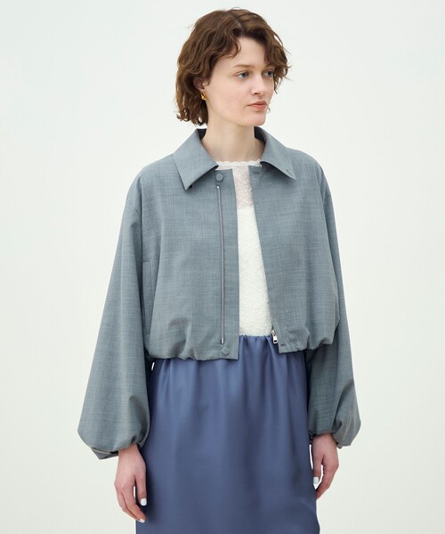 MACPHEE(マカフィー)の「ストレッチトロピカル ショートブルゾン(ブルゾン・レディース・グレー・36)」の3枚目の写真