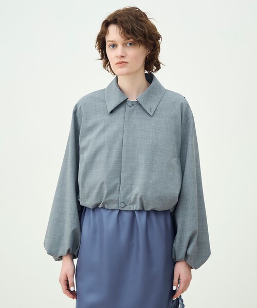 MACPHEE(マカフィー)の「ストレッチトロピカル ショートブルゾン(ブルゾン・レディース・グレー・36)」の4枚目の写真