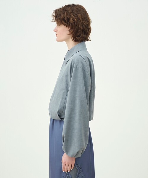 MACPHEE(マカフィー)の「ストレッチトロピカル ショートブルゾン(ブルゾン・レディース・グレー・36)」の5枚目の写真