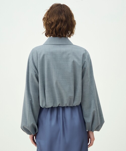 MACPHEE(マカフィー)の「ストレッチトロピカル ショートブルゾン(ブルゾン・レディース・グレー・36)」の6枚目の写真