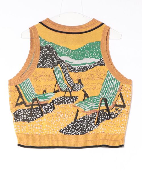 Desigual（デシグアル）の「風景ジャカードポロニットベスト（Tシャツ