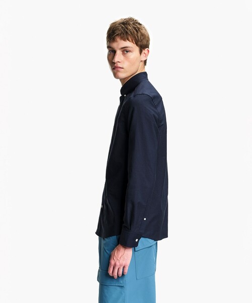 AIGLE(エーグル)の「吸水速乾 UVカット オックスフォードシャツ(シャツ/ブラウス・メンズ・ホワイト/ダークネイビー・L/M/S)」の6枚目の写真
