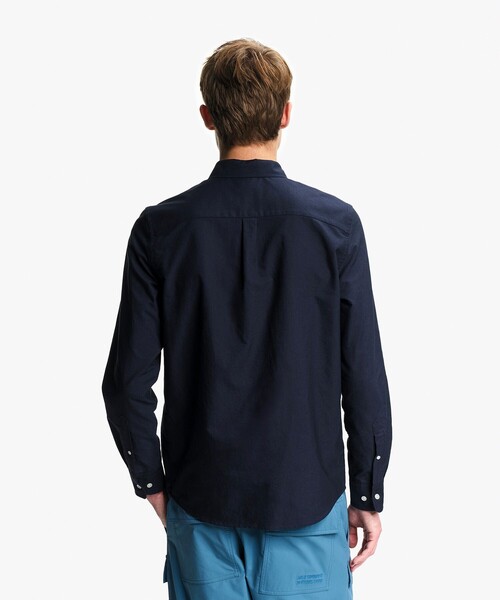 AIGLE(エーグル)の「吸水速乾 UVカット オックスフォードシャツ(シャツ/ブラウス・メンズ・ホワイト/ダークネイビー・L/M/S)」の7枚目の写真