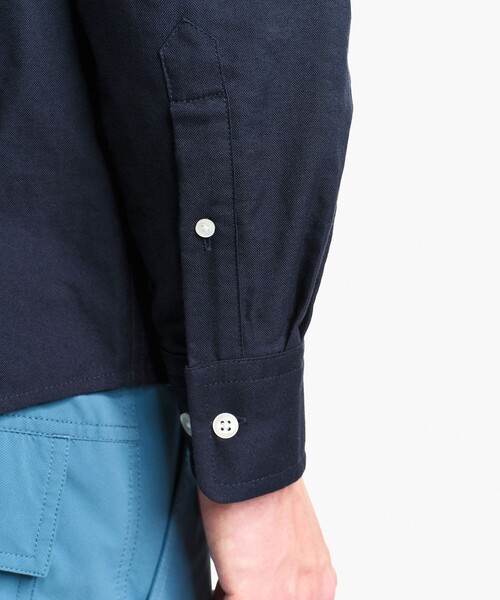 AIGLE(エーグル)の「吸水速乾 UVカット オックスフォードシャツ(シャツ/ブラウス・メンズ・ホワイト/ダークネイビー・L/M/S)」の8枚目の写真