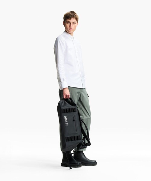 AIGLE(エーグル)の「吸水速乾 UVカット オックスフォードシャツ(シャツ/ブラウス・メンズ・ホワイト/ダークネイビー・L/M/S)」の12枚目の写真