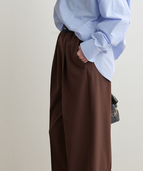 PROTAGONISTA（プロタゴニスタ）の「PROTAGONISTA/プロタゴニスタ ウエストロゴパンツ（その他パンツ・レディース・ブラウン/ベージュ・SMALL）」の5枚目の写真