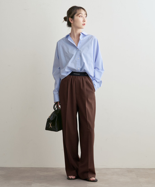 PROTAGONISTA（プロタゴニスタ）の「PROTAGONISTA/プロタゴニスタ ウエストロゴパンツ（その他パンツ・レディース・ブラウン/ベージュ・SMALL）」の6枚目の写真