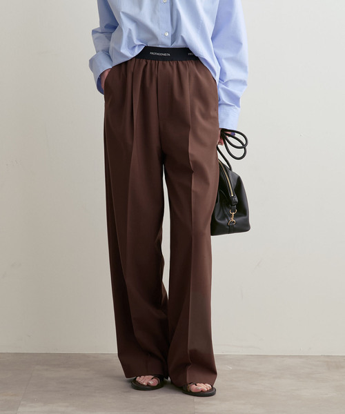 PROTAGONISTA（プロタゴニスタ）の「PROTAGONISTA/プロタゴニスタ ウエストロゴパンツ（その他パンツ・レディース・ブラウン/ベージュ・SMALL）」の8枚目の写真
