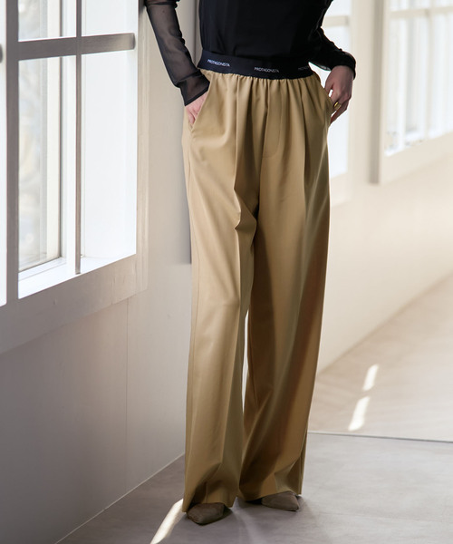 PROTAGONISTA（プロタゴニスタ）の「PROTAGONISTA/プロタゴニスタ ウエストロゴパンツ（その他パンツ・レディース・ブラウン/ベージュ・SMALL）」の14枚目の写真