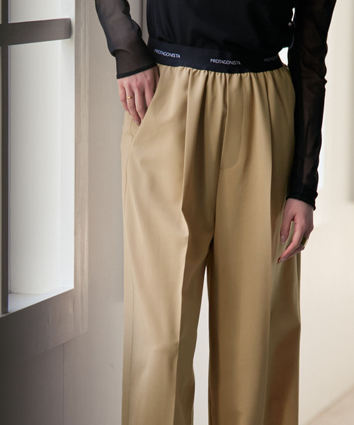 PROTAGONISTA（プロタゴニスタ）の「PROTAGONISTA/プロタゴニスタ ウエストロゴパンツ（その他パンツ・レディース・ブラウン/ベージュ・SMALL）」の15枚目の写真