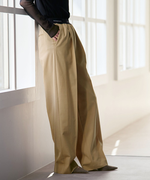 PROTAGONISTA（プロタゴニスタ）の「PROTAGONISTA/プロタゴニスタ ウエストロゴパンツ（その他パンツ・レディース・ブラウン/ベージュ・SMALL）」の16枚目の写真