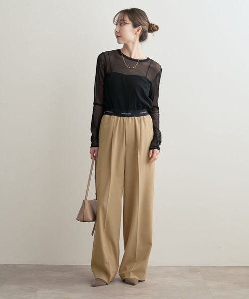 PROTAGONISTA（プロタゴニスタ）の「PROTAGONISTA/プロタゴニスタ ウエストロゴパンツ（その他パンツ・レディース・ブラウン/ベージュ・SMALL）」の17枚目の写真