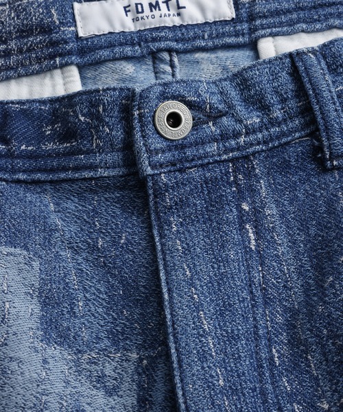 FDMTL（ファンダメンタル）の「FDMTL/ファンダメンタル/BORO JACQUARD CARGO PANTS 3YR WASH（デニムパンツ・メンズ・インディゴブルー・32/30/28）」の4枚目の写真