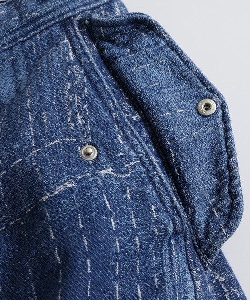 FDMTL（ファンダメンタル）の「FDMTL/ファンダメンタル/BORO JACQUARD CARGO PANTS 3YR WASH（デニムパンツ・メンズ・インディゴブルー・32/30/28）」の6枚目の写真