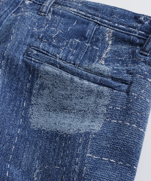 FDMTL（ファンダメンタル）の「FDMTL/ファンダメンタル/BORO JACQUARD CARGO PANTS 3YR WASH（デニムパンツ・メンズ・インディゴブルー・32/30/28）」の8枚目の写真