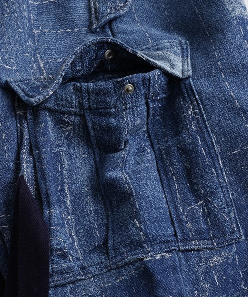 FDMTL（ファンダメンタル）の「FDMTL/ファンダメンタル/BORO JACQUARD CARGO PANTS 3YR WASH（デニムパンツ・メンズ・インディゴブルー・32/30/28）」の9枚目の写真