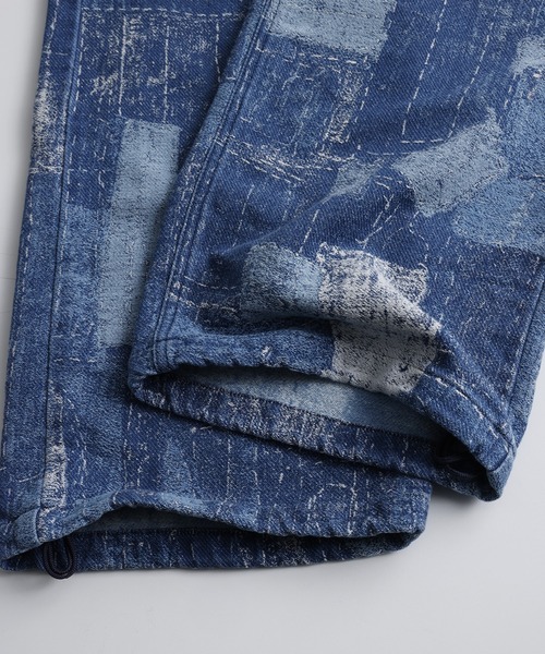 FDMTL（ファンダメンタル）の「FDMTL/ファンダメンタル/BORO JACQUARD CARGO PANTS 3YR WASH（デニムパンツ・メンズ・インディゴブルー・32/30/28）」の11枚目の写真