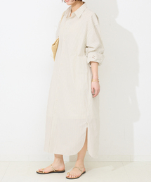 SLOBE IENA | ファインブロードEXロングシャツワンピース(シャツワンピース)
