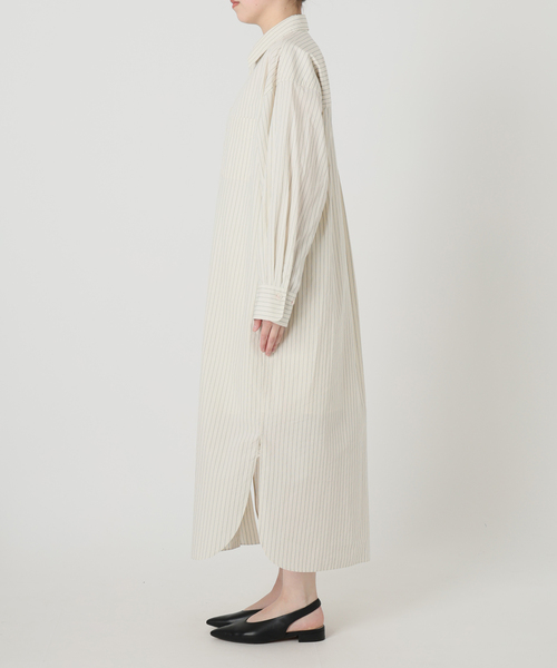 SLOBE IENA(スローブイエナ)の「ファインブロードEXロングシャツワンピース(シャツワンピース・レディース・サックスブルー/アイボリー・FREE)」の12枚目の写真