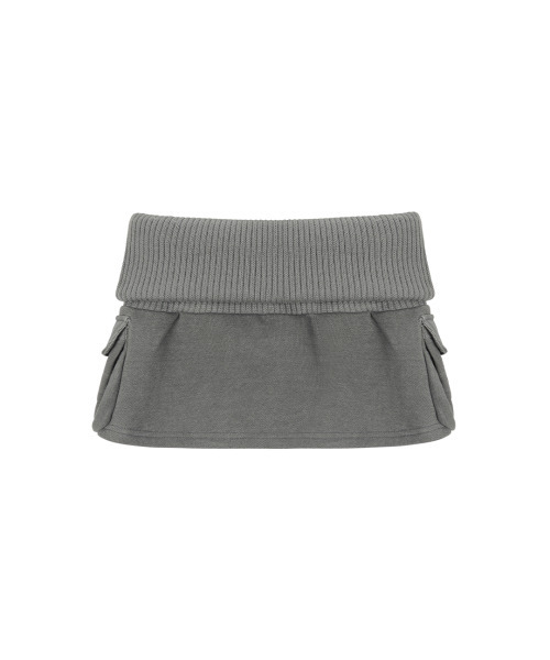 41PRAY（サイルプレイ）の「Folded Knit Skirt Shorts / Charcoal（スカート・レディース・チャコールグレー・OS）」の8枚目の写真
