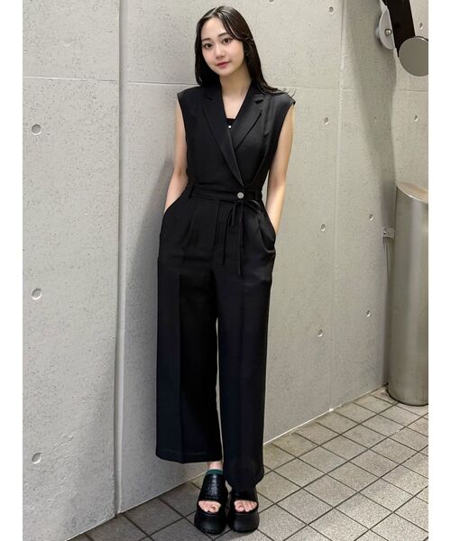 MURUA（ムルーア）の「メッシュロンパース（つなぎ/オールインワン・レディース・ブラウン/グレー/ブラック・1/2）」の5枚目の写真