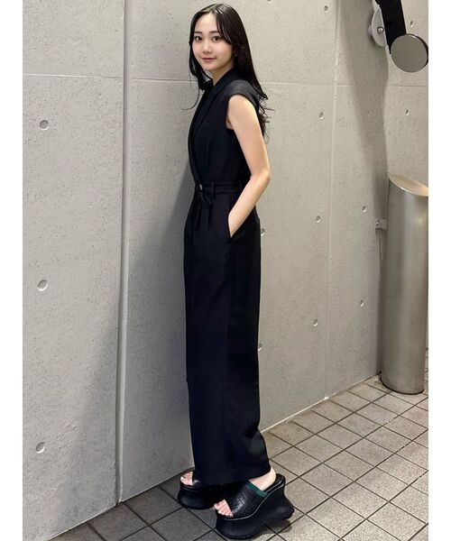 MURUA（ムルーア）の「メッシュロンパース（つなぎ/オールインワン・レディース・ブラウン/グレー/ブラック・1/2）」の6枚目の写真