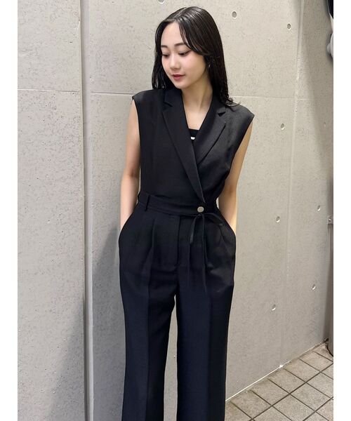 MURUA（ムルーア）の「メッシュロンパース（つなぎ/オールインワン・レディース・ブラウン/グレー/ブラック・1/2）」の8枚目の写真