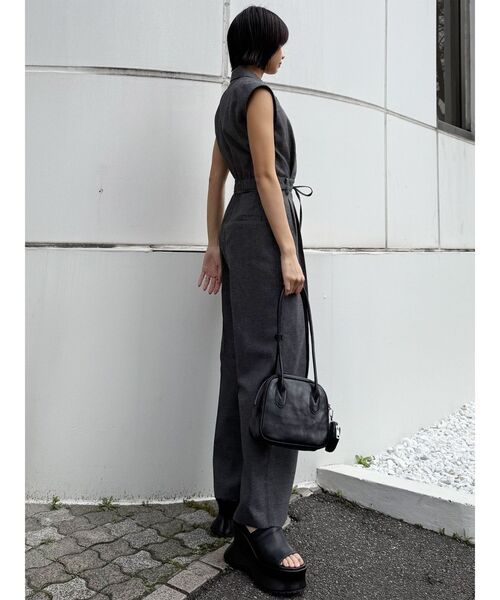 MURUA（ムルーア）の「メッシュロンパース（つなぎ/オールインワン・レディース・ブラウン/グレー/ブラック・1/2）」の12枚目の写真