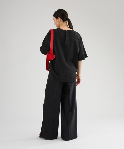 Chaos（カオス）の「Chaos(カオス)/ ◇REMI RELIEF◇別注ラグランヘンリーTシャツ（Tシャツ/カットソー・レディース・スミクロ/ホワイト・FREE）」の15枚目の写真