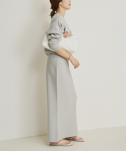 plage（プラージュ）の「VIS/PL スムース ロングスカート（スカート・レディース・ブルー/グレー/ネイビー・36/38）」の8枚目の写真