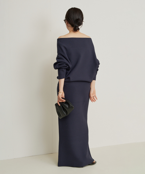 plage（プラージュ）の「VIS/PL スムース ロングスカート（スカート・レディース・ブルー/グレー/ネイビー・36/38）」の16枚目の写真