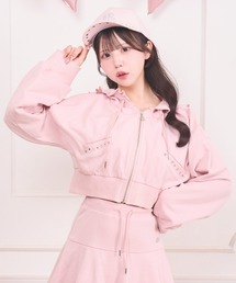 LAFARY（ラファリー）の「ロゴスタッズスウェットパーカー（パーカー）」