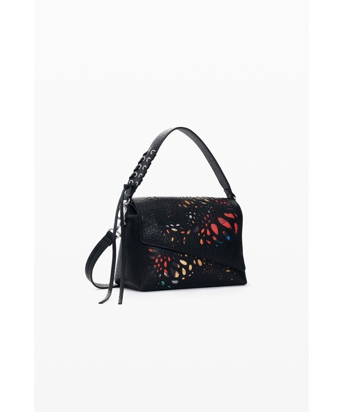Desigual(デシグアル)の「バタフライエンボスフラップミニハンドバッグ ブラック(ハンドバッグ・レディース・ブラック・FREE)」の1枚目の写真