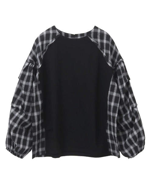 itto...(イット)の「チェック柄タック袖プルオーバー(Tシャツ/カットソー・レディース・オフホワイト/ブラック/ネイビー・FREE)」の20枚目の写真