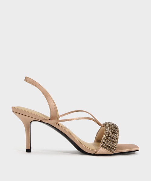 CHARLES & KEITH(チャールズ & キース)の「クリスタル ヒールスリングバックサンダル(サンダル・レディース・クリーム/アイボリー・22.5cm/23cm/25cm/24.5cm/23.5cm)」の6枚目の写真