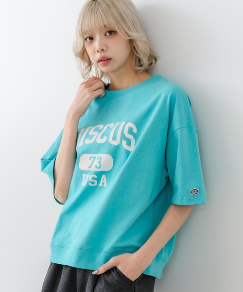 DISCUS(ディスカス)の「【DISCUS/ディスカス】【トレンドのカレッジロゴ】DISCUS ヘビーウェイトTシャツ / ルーズシルエット / 古着MIX(Tシャツ/カットソー・レディース・オフホワイト/ブルー/杢グレー/クリアブルー/ブラック/レッド・LARGE/MEDIUM)」の18枚目の写真