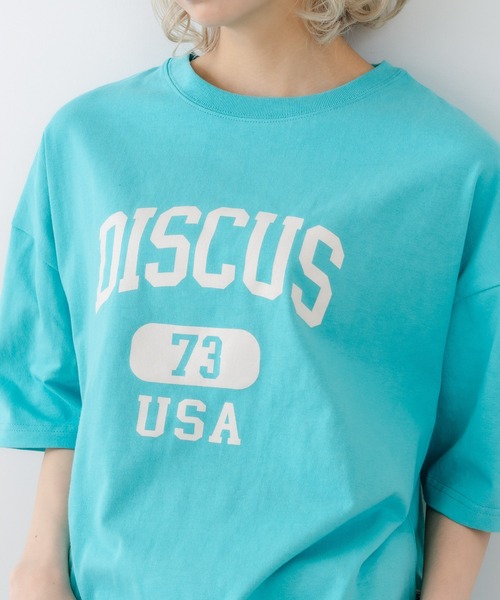 DISCUS(ディスカス)の「【DISCUS/ディスカス】【トレンドのカレッジロゴ】DISCUS ヘビーウェイトTシャツ / ルーズシルエット / 古着MIX(Tシャツ/カットソー・レディース・オフホワイト/ブルー/杢グレー/クリアブルー/ブラック/レッド・LARGE/MEDIUM)」の19枚目の写真