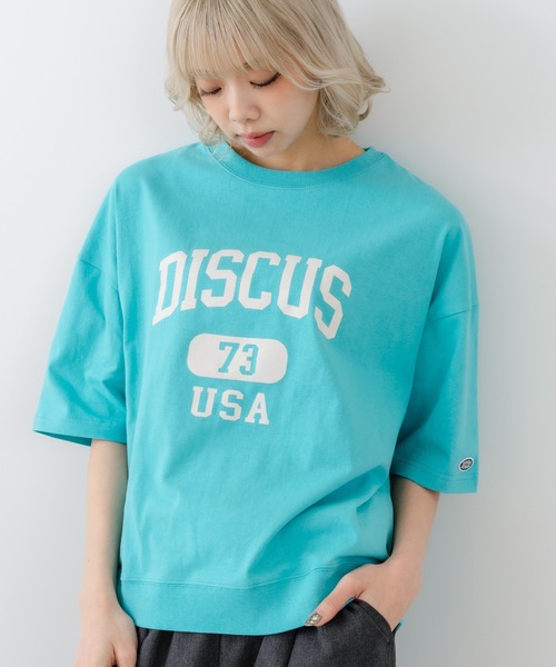 DISCUS(ディスカス)の「【DISCUS/ディスカス】【トレンドのカレッジロゴ】DISCUS ヘビーウェイトTシャツ / ルーズシルエット / 古着MIX(Tシャツ/カットソー・レディース・オフホワイト/ブルー/杢グレー/クリアブルー/ブラック/レッド・LARGE/MEDIUM)」の20枚目の写真