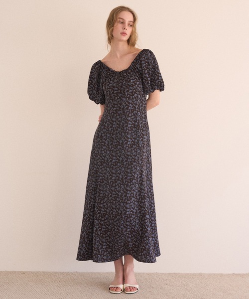 MIELI INVARIANT(ミエリインヴァリアント)の「ANNETTE Floral Puff Dress(ワンピース・レディース・ブラウン系その他/ブラック系その他・FREE)」の20枚目の写真