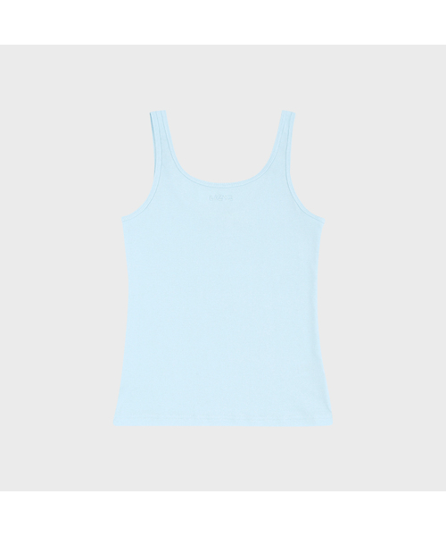 LAZYZ（レイジジ）の「ソフトストレッチタンクトップ（4色）（Tシャツ/カットソー・レディース・ホワイト/ピンク/スカイブルー/ブラック・F）」の3枚目の写真