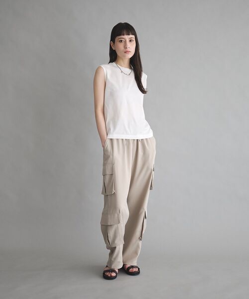 GARAGE OF GOOD CLOTHING（ガレージオブグッドクロージング）の「【日本製】ライトタッチノースリプルオーバー（Tシャツ/カットソー・レディース・オフホワイト・FREE）」の13枚目の写真