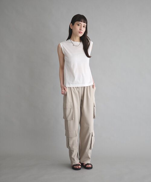 GARAGE OF GOOD CLOTHING（ガレージオブグッドクロージング）の「【日本製】ライトタッチノースリプルオーバー（Tシャツ/カットソー・レディース・オフホワイト・FREE）」の11枚目の写真