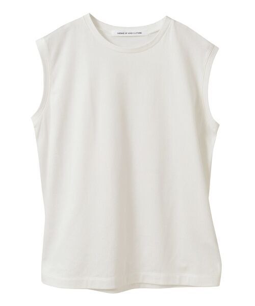 GARAGE OF GOOD CLOTHING（ガレージオブグッドクロージング）の「【日本製】ライトタッチノースリプルオーバー（Tシャツ/カットソー・レディース・オフホワイト・FREE）」の2枚目の写真