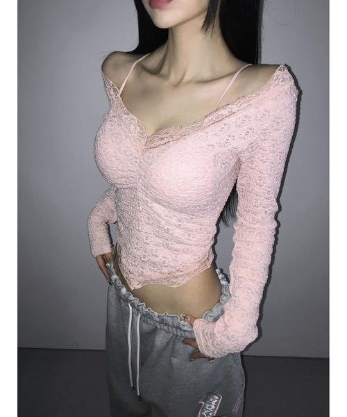THEAIRTOWN(ジエアタウン)の「daisy slimmer scarf top(Tシャツ/カットソー・レディース・ブラック/ホワイト/ピンク・FREE)」の11枚目の写真
