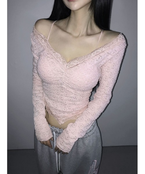 THEAIRTOWN(ジエアタウン)の「daisy slimmer scarf top(Tシャツ/カットソー・レディース・ブラック/ホワイト/ピンク・FREE)」の12枚目の写真